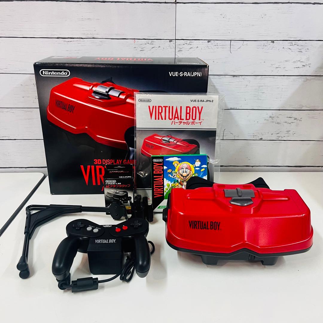 K1356レア品【Nintendo】バーチャルボーイ カセット付き