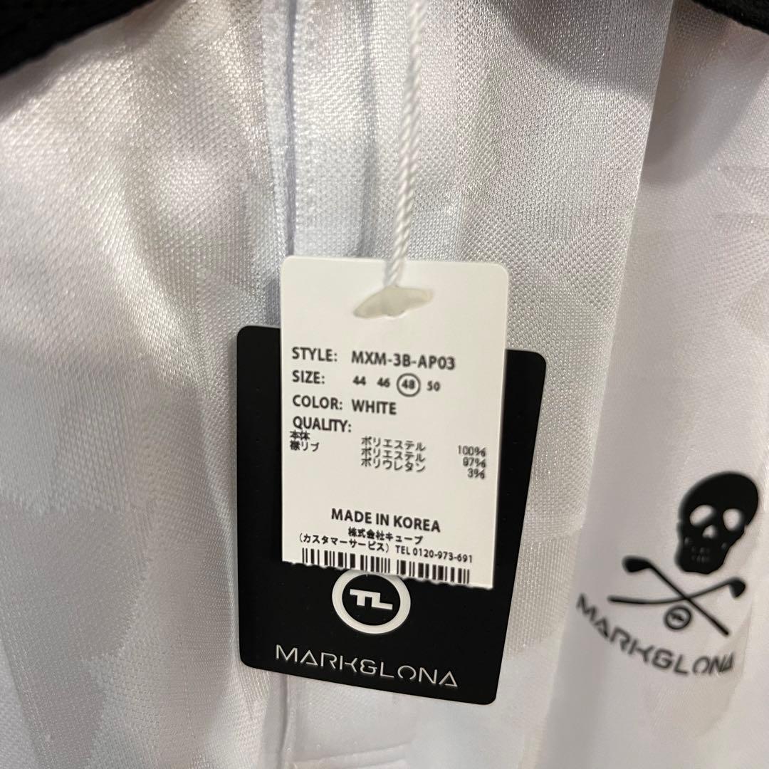 MARK&LONAマークアンドロナスカルプリント ポロシャツプレゼント用巾着付き