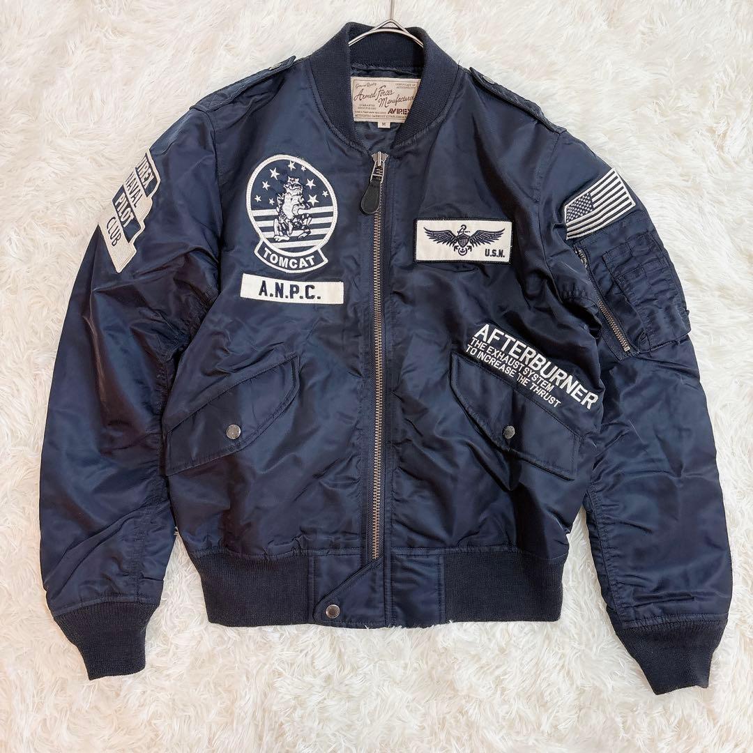 AVIREX トムキャットワッペン MA-1 フライトジャケット Mサイズ