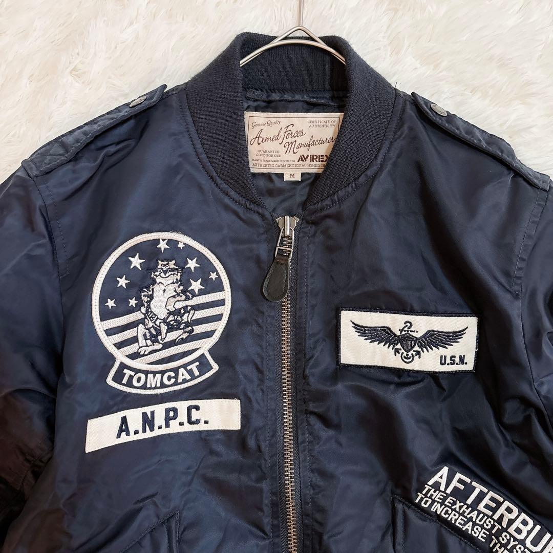 AVIREX トムキャットワッペン MA-1 フライトジャケット Mサイズ