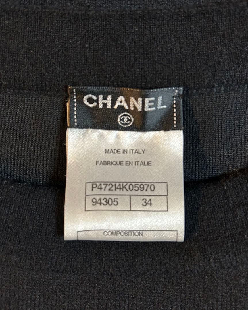 CHANELシャネル　ニットチュニック　34