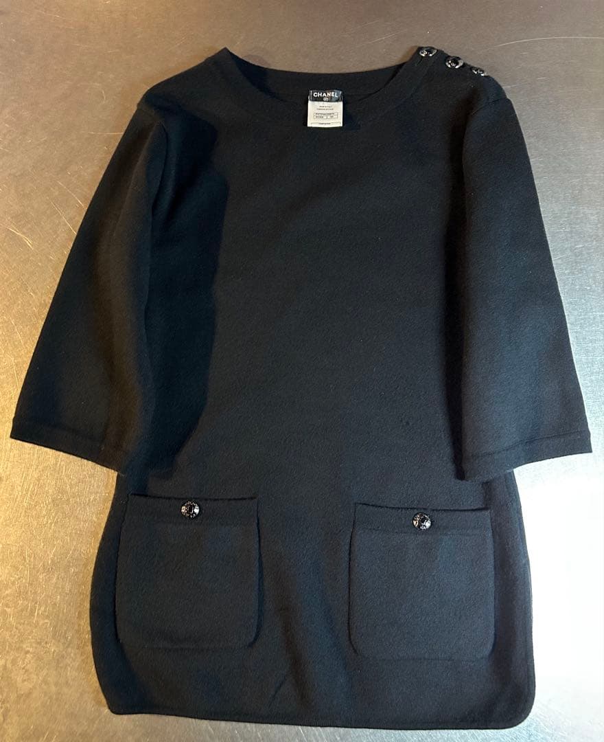 CHANELシャネル　ニットチュニック　34