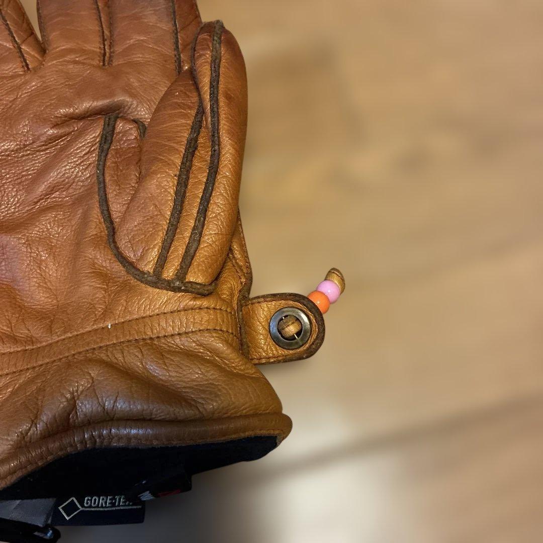 HESTRA GORE-TEXブラウンレザーグローブ　サイズ10