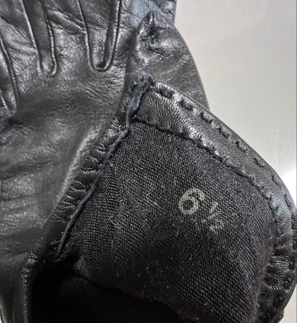 HERMES 黒 レザー 手袋 金具付き❣️超美品♡箱あり