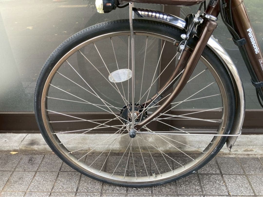 中古電動自転車 パナソニック ビビDX 26インチ　ブラウン 横浜 №3696