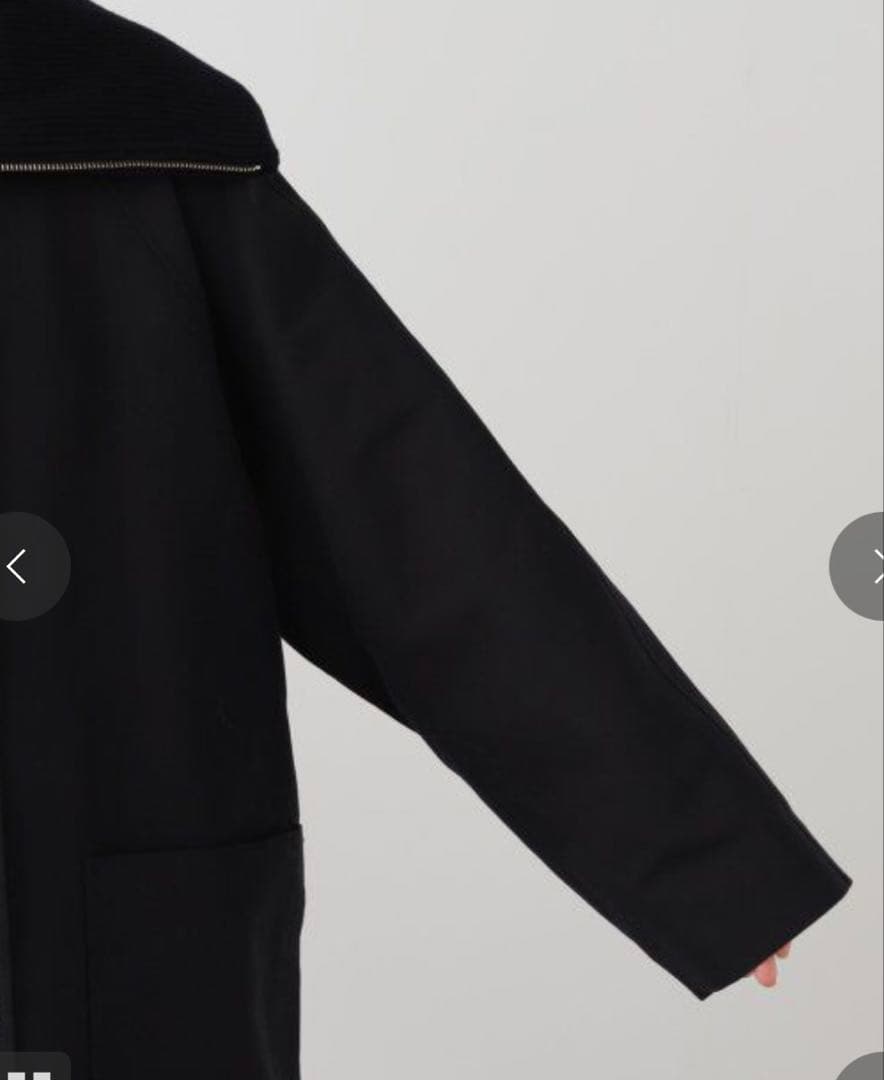 コットンダブルクロスリブカラーコート　スピックアンドスパン