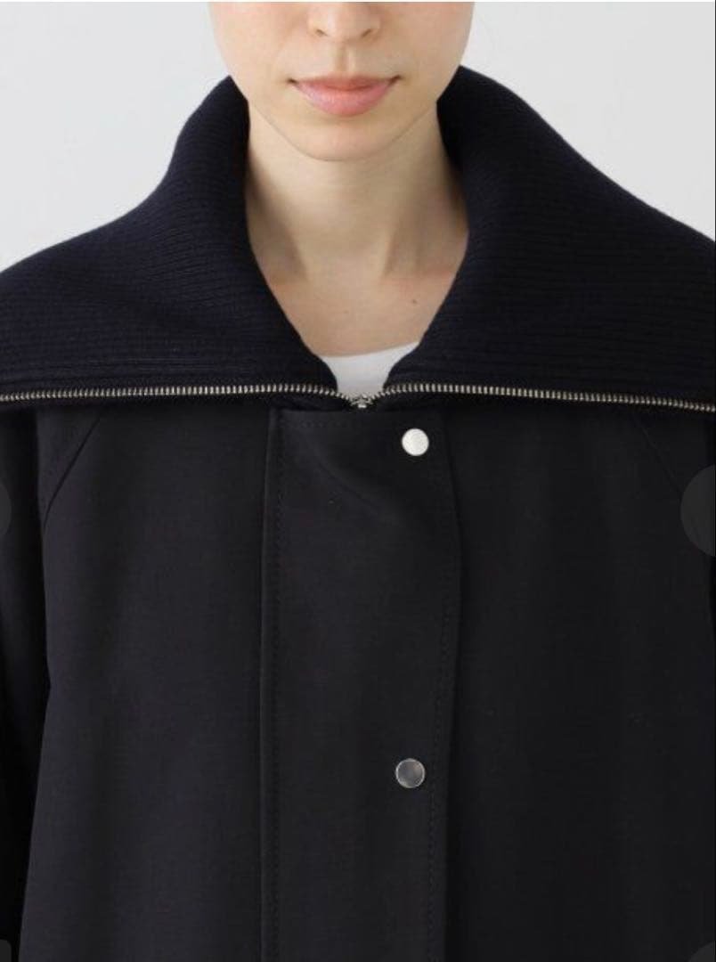 コットンダブルクロスリブカラーコート　スピックアンドスパン