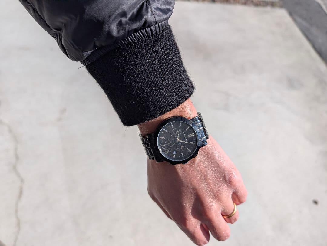 バーバリー Burberry 腕時計 クロノグラフ BU1373 ブラック 電池