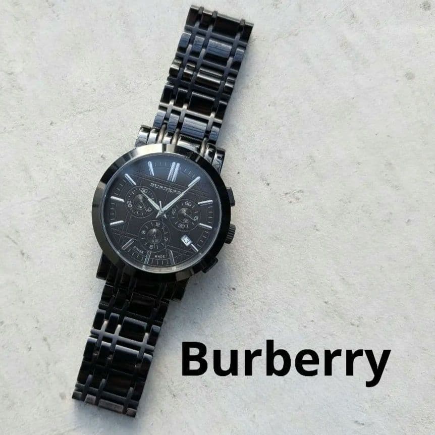 バーバリー Burberry 腕時計 クロノグラフ BU1373 ブラック 電池