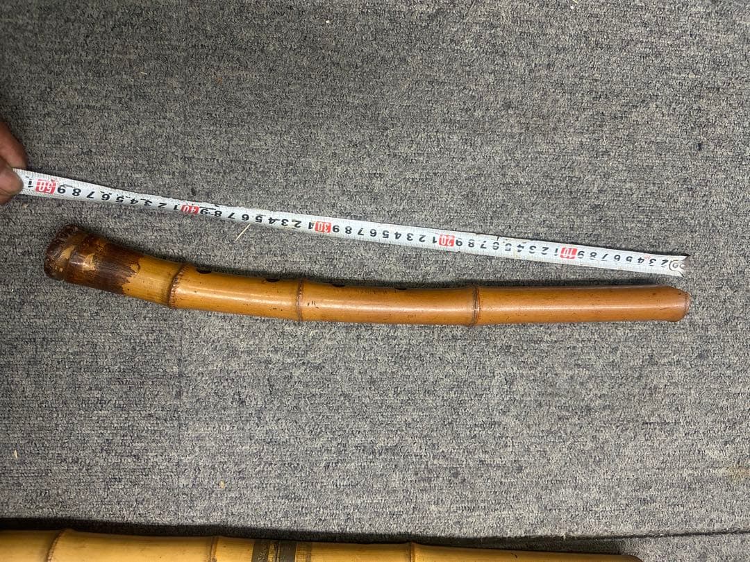 【古竹尺八・根竹】1尺8寸前後 / 装飾・リメイク向け（ジャンク扱い）