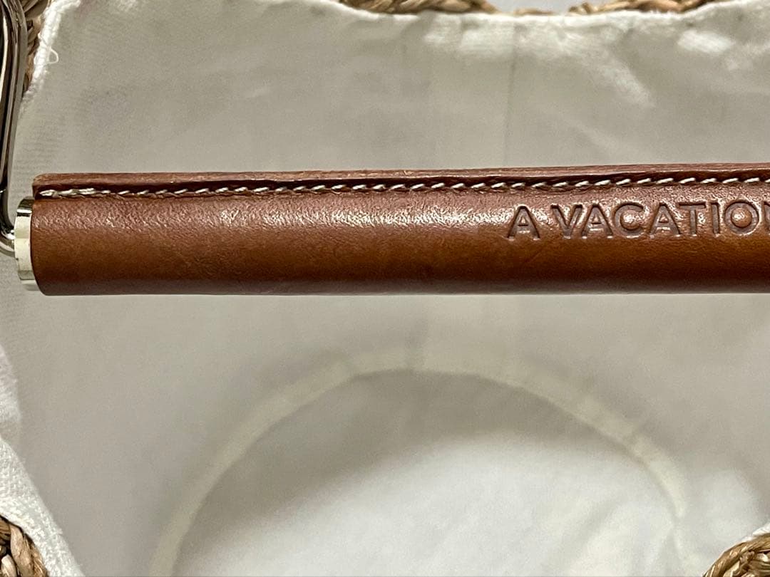 【美品】A VACATION BUCKET ブラウンベイズリー かごバッグ