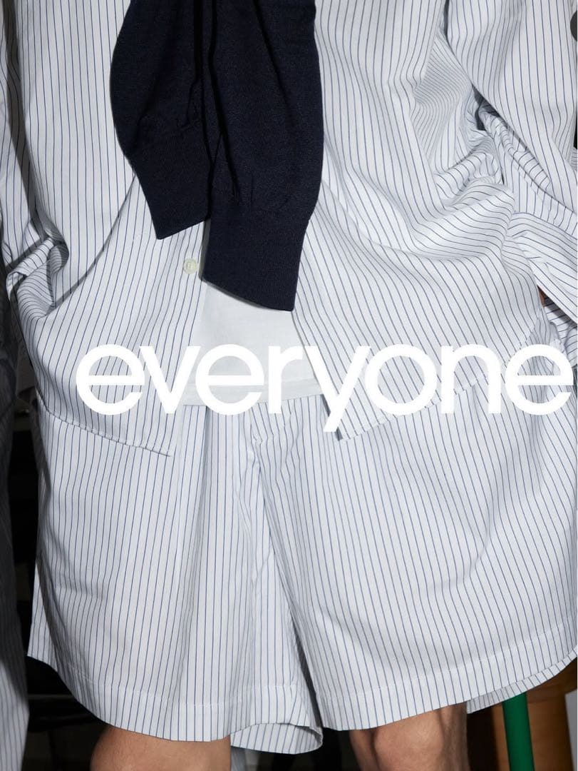 パンツ everyone relax-fit stripe easy shorts L