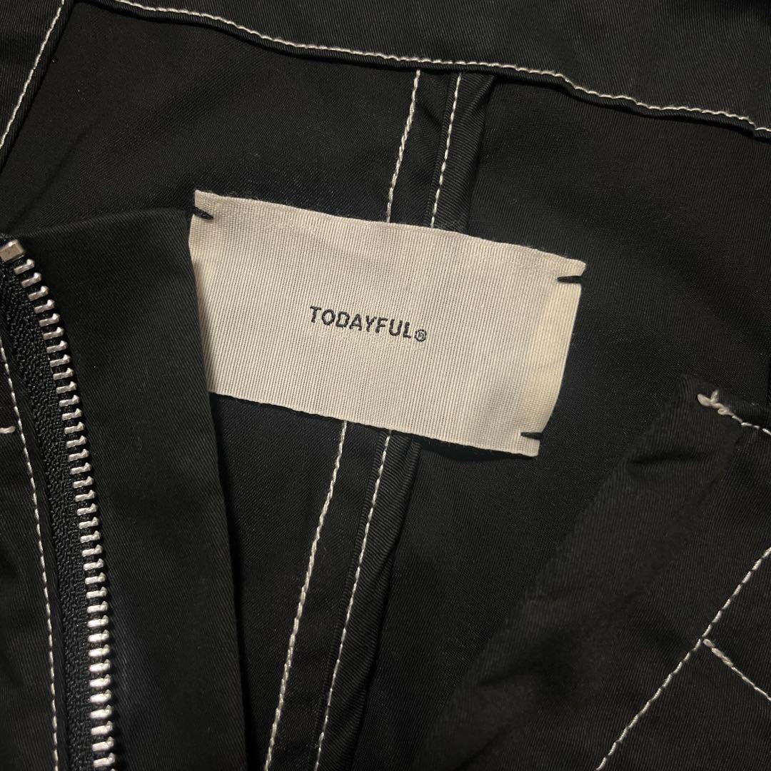 TODAYFUL Frontzip Cotton Salopette ブラック