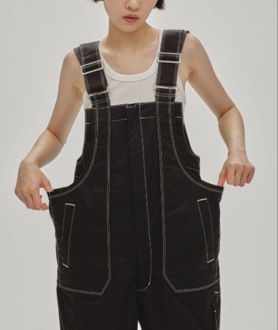 TODAYFUL Frontzip Cotton Salopette ブラック