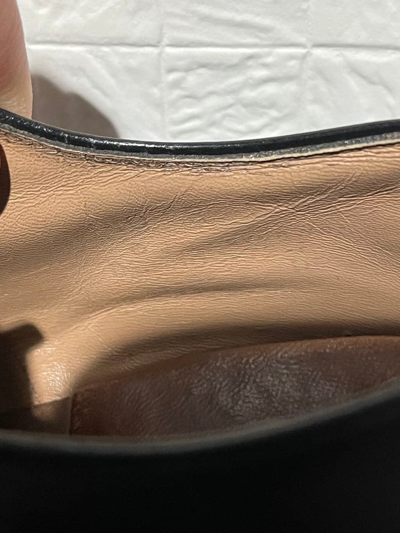 70s サービスシューズ　ブラック　ビンテージ　USN 底レザー　us10R