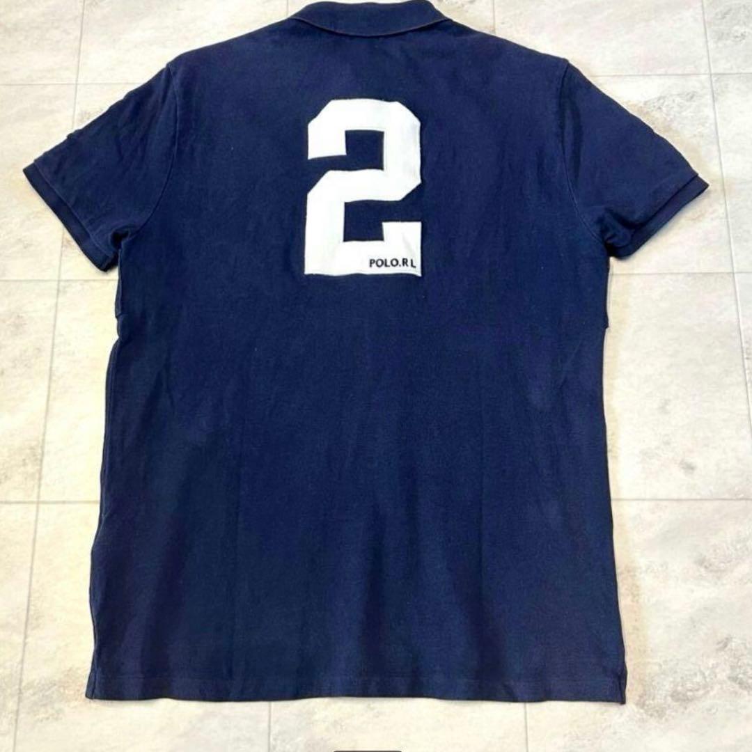 希少✨️　ポロラルフローレン　半袖ポロシャツ　ビッグポニー　ロンドン　ネイビー