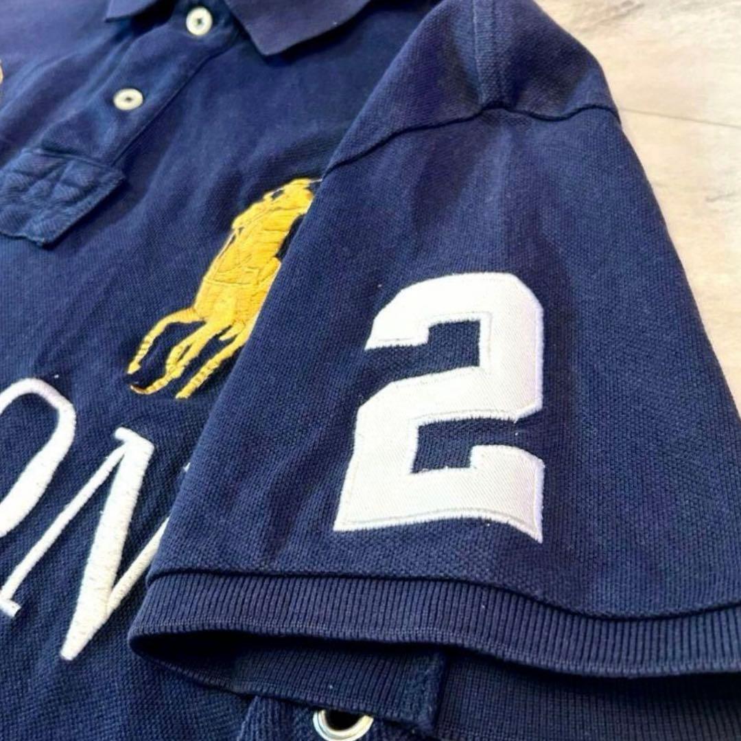 希少✨️　ポロラルフローレン　半袖ポロシャツ　ビッグポニー　ロンドン　ネイビー