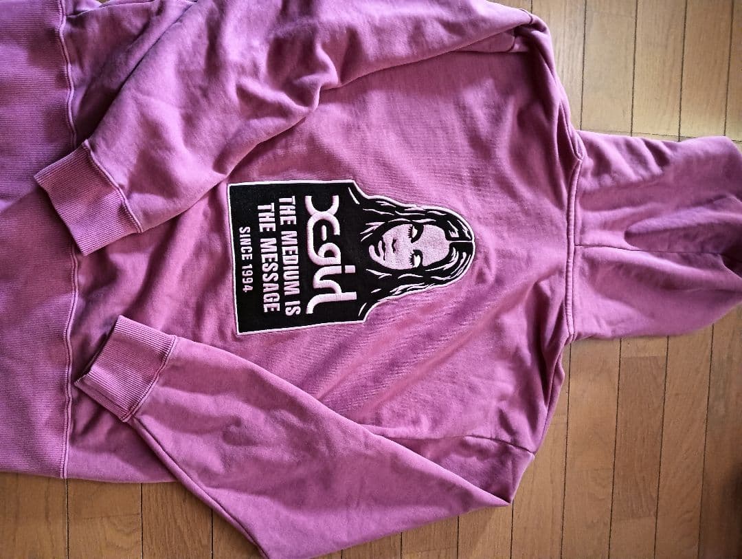 お値引きしました。x-girl ピンク M パーカー