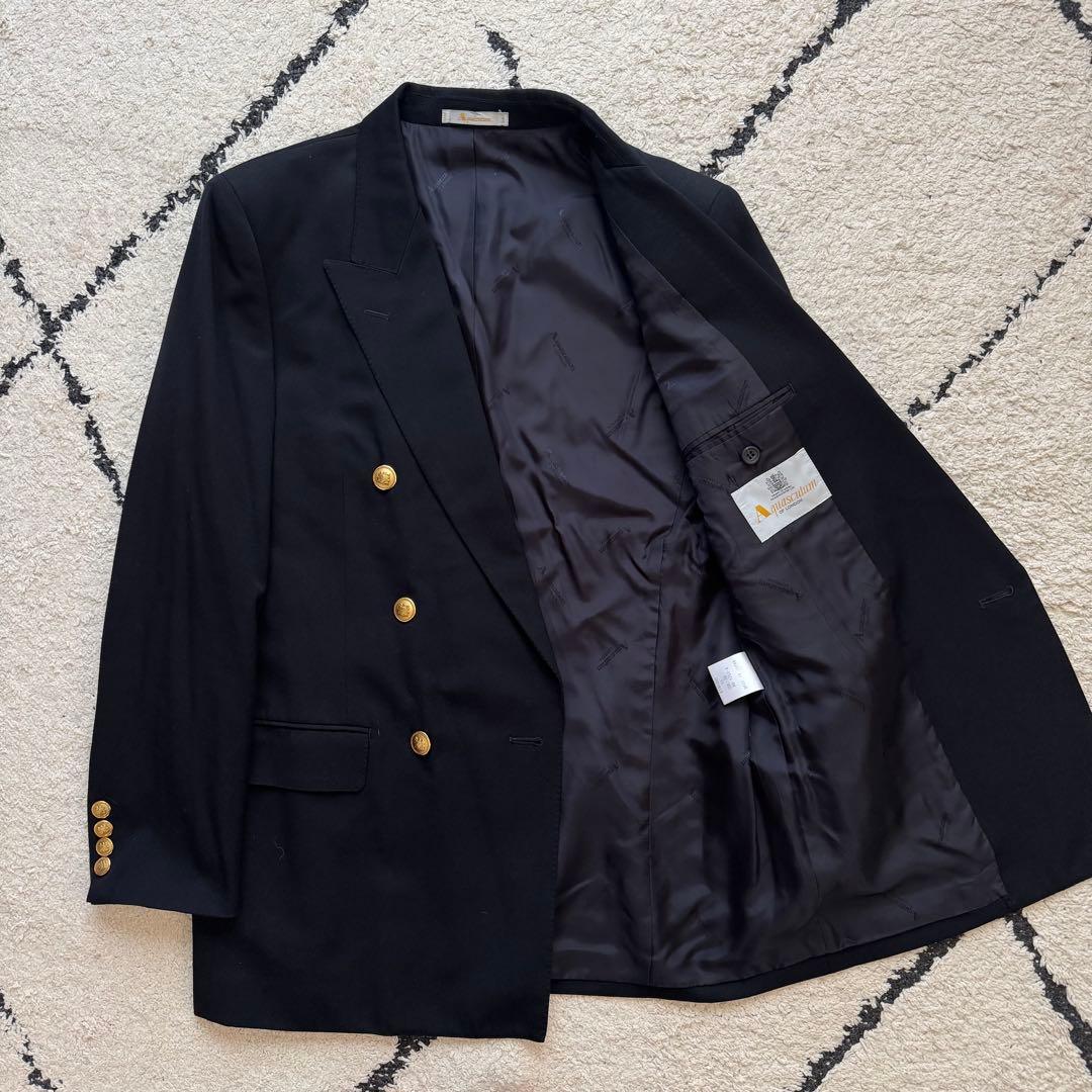 大きいサイズ　アクアスキュータム　紺ブレ　ブレザー　ダブル　6B ネイビー　13