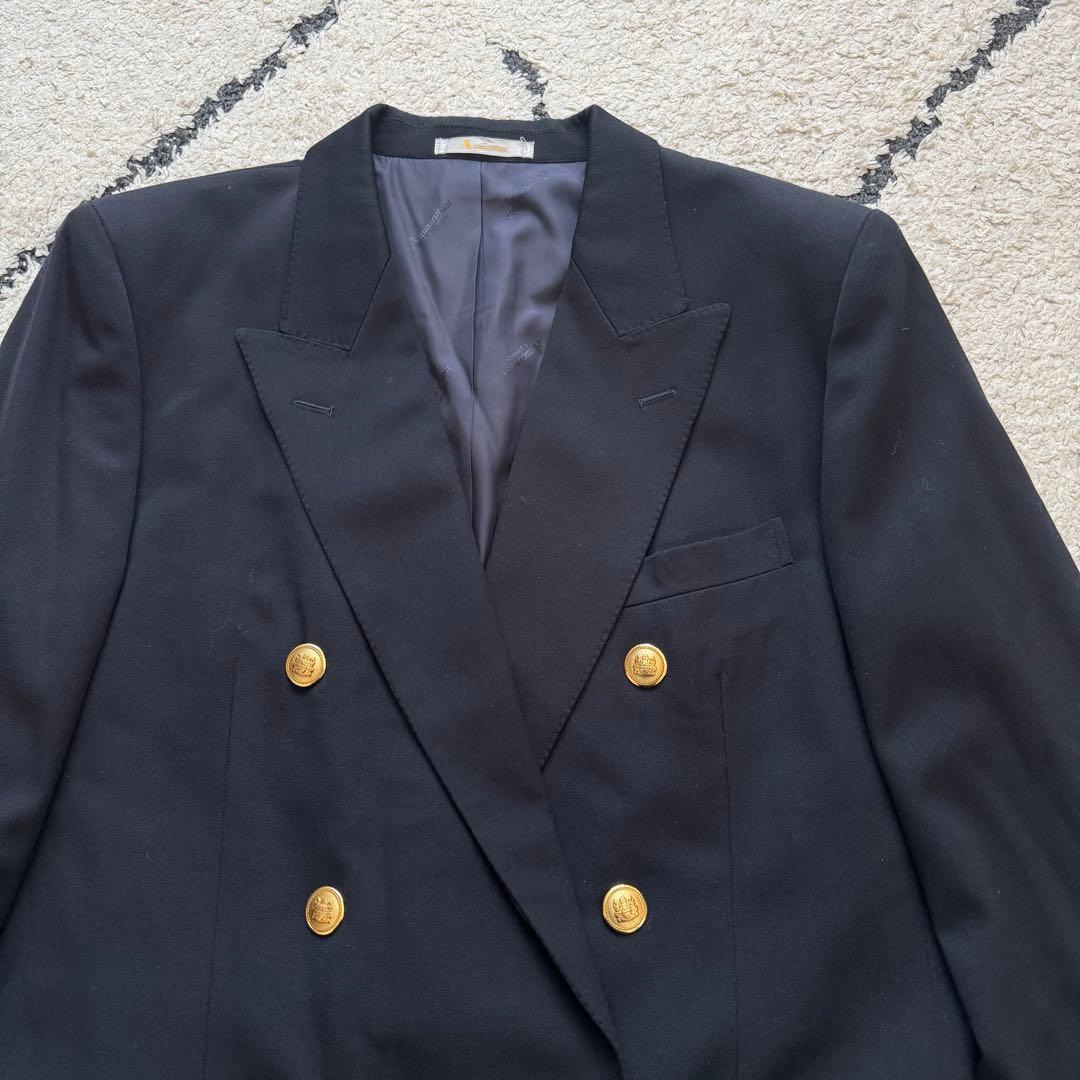 大きいサイズ　アクアスキュータム　紺ブレ　ブレザー　ダブル　6B ネイビー　13