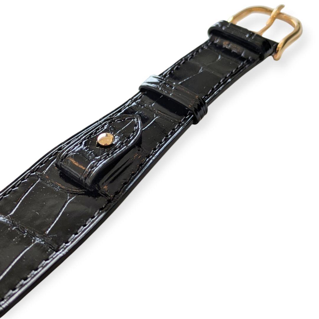 【新品】RALPH LAUREN スティラップ用18Kブラッククロコダイルベルト