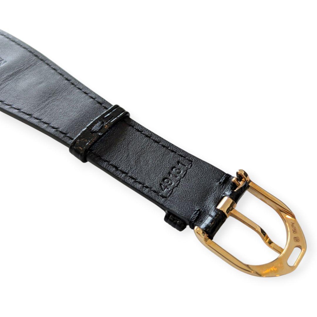 【新品】RALPH LAUREN スティラップ用18Kブラッククロコダイルベルト