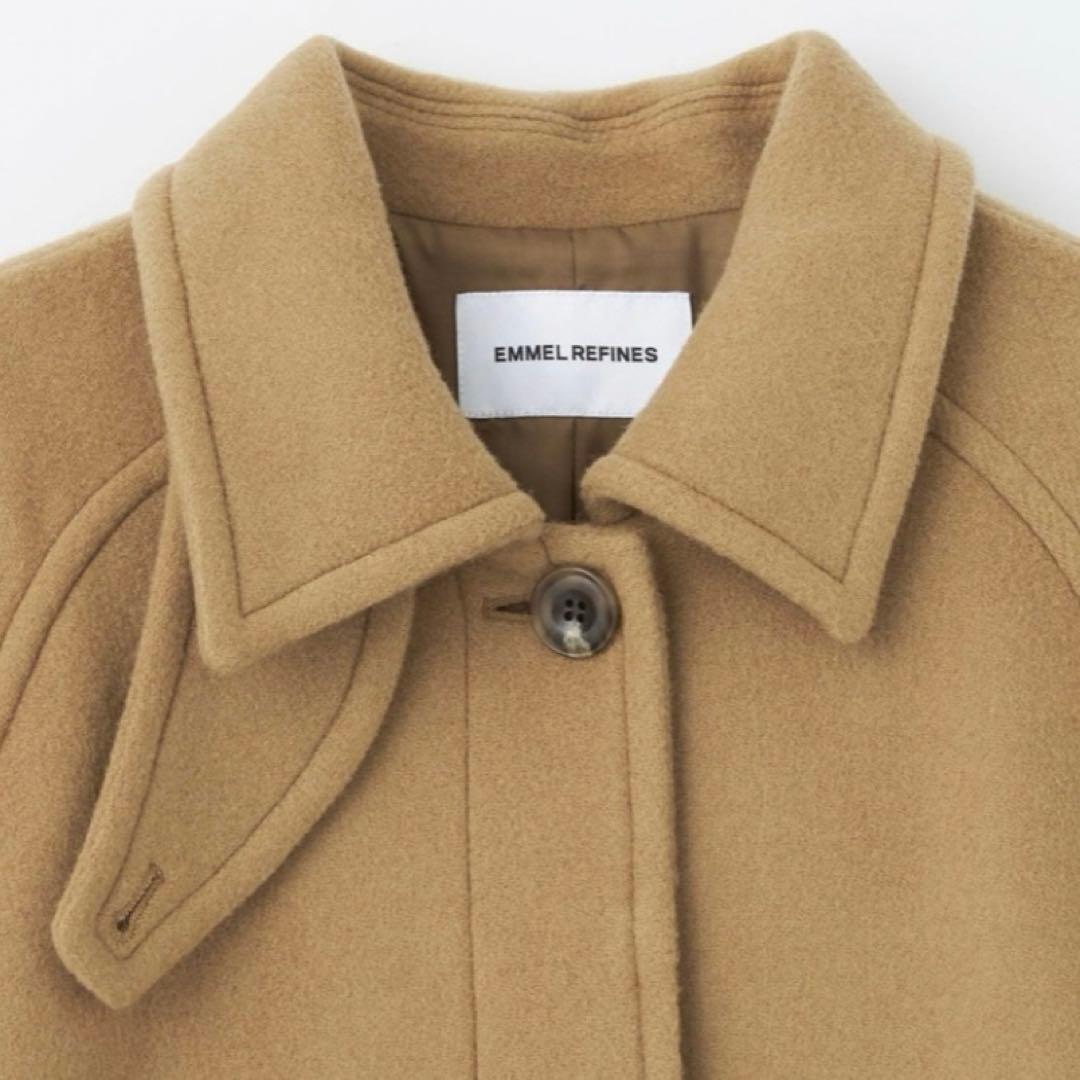 【美品】EMMEL REFINES テントフレアコート　ベージュ　Sサイズ
