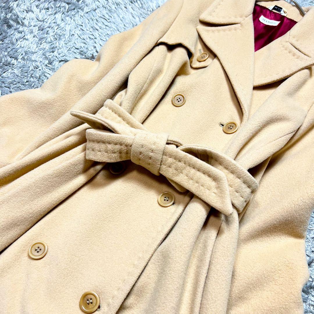 MaxMara MAX&Co. ウール ベルテッドコート M相当 伊製　美品