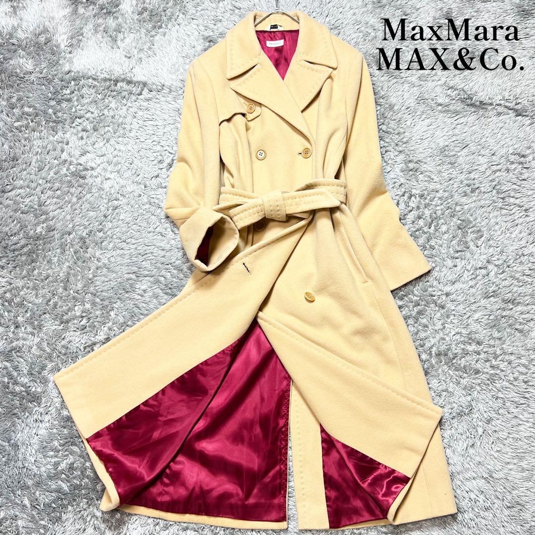 MaxMara MAX&Co. ウール ベルテッドコート M相当 伊製　美品