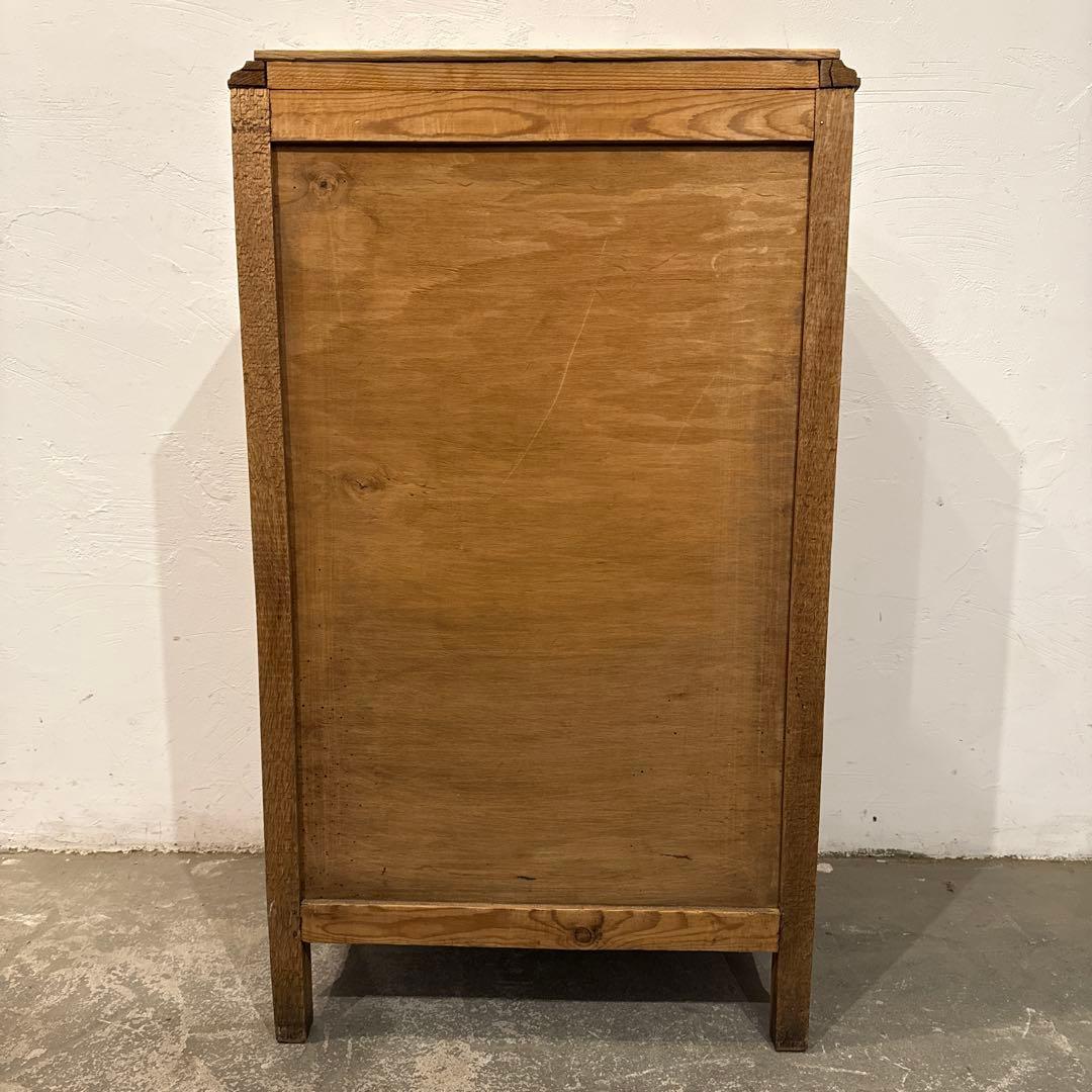 ヴィンテージ　キャビネット　剥離