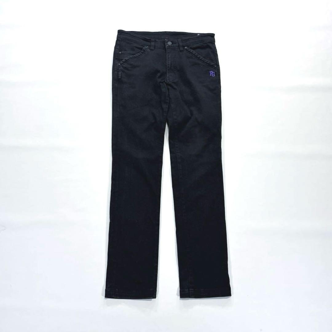 パーリーゲイツ　ロングパンツ　4/M ブラック　オールシーズン　バックロゴ