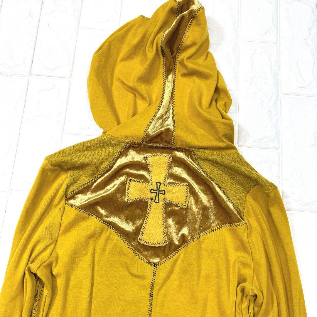 オッズクローチェ ドラゴン ロング丈 パーカー クロスチャーム ゴスロリ