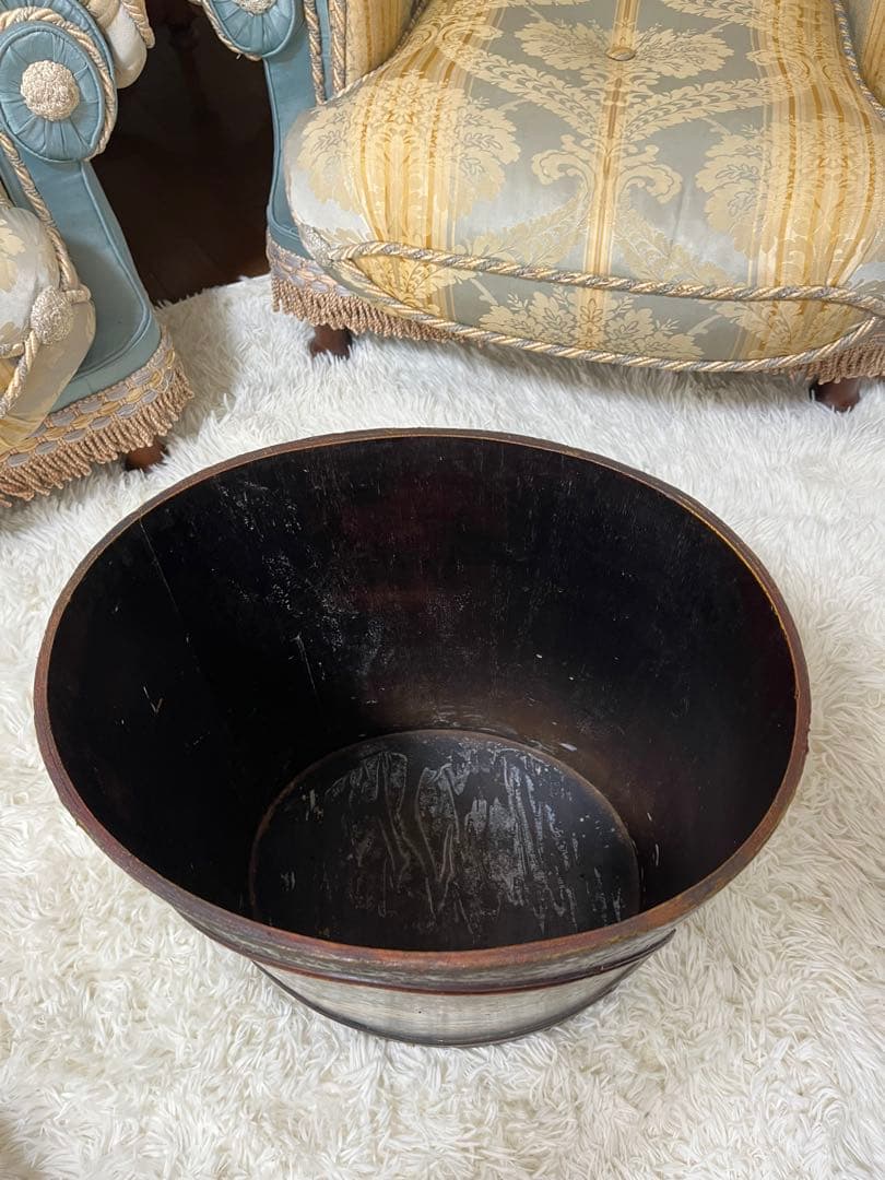 なな❣️アンティーク調 ダストBOX 物入 収納 ドールペイントヴィンテージ