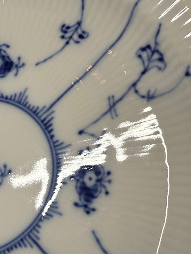 ロイヤルコペンハーゲン ブルーフルーテッド プレート フルレース 25cm 2枚