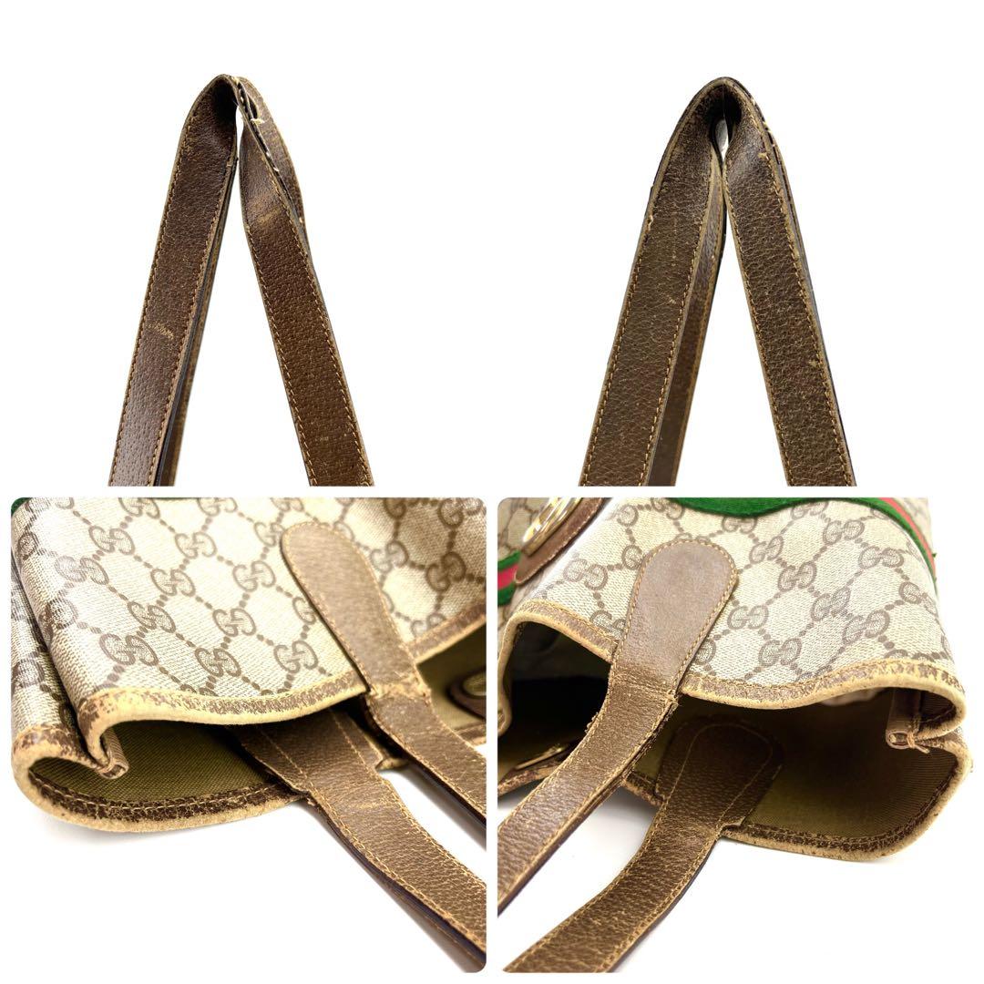 GUCCI　トートバック　A4可　PVC　シェリーライン　インターロッキング