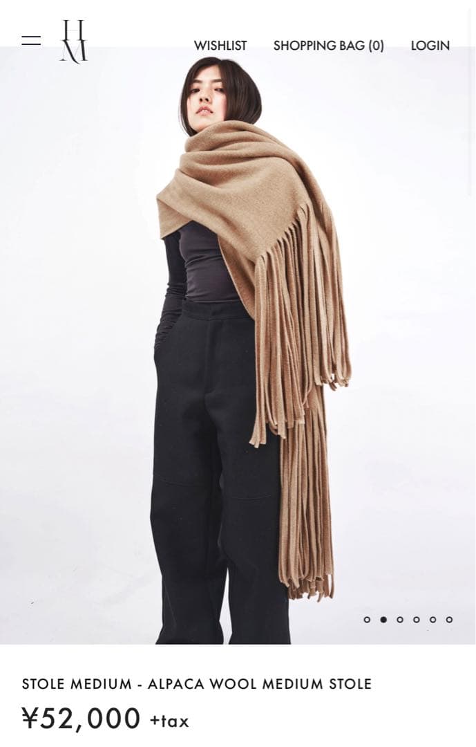 HARUNOBU MURATA ハルノブムラタ アルパカ フリンジ ストール