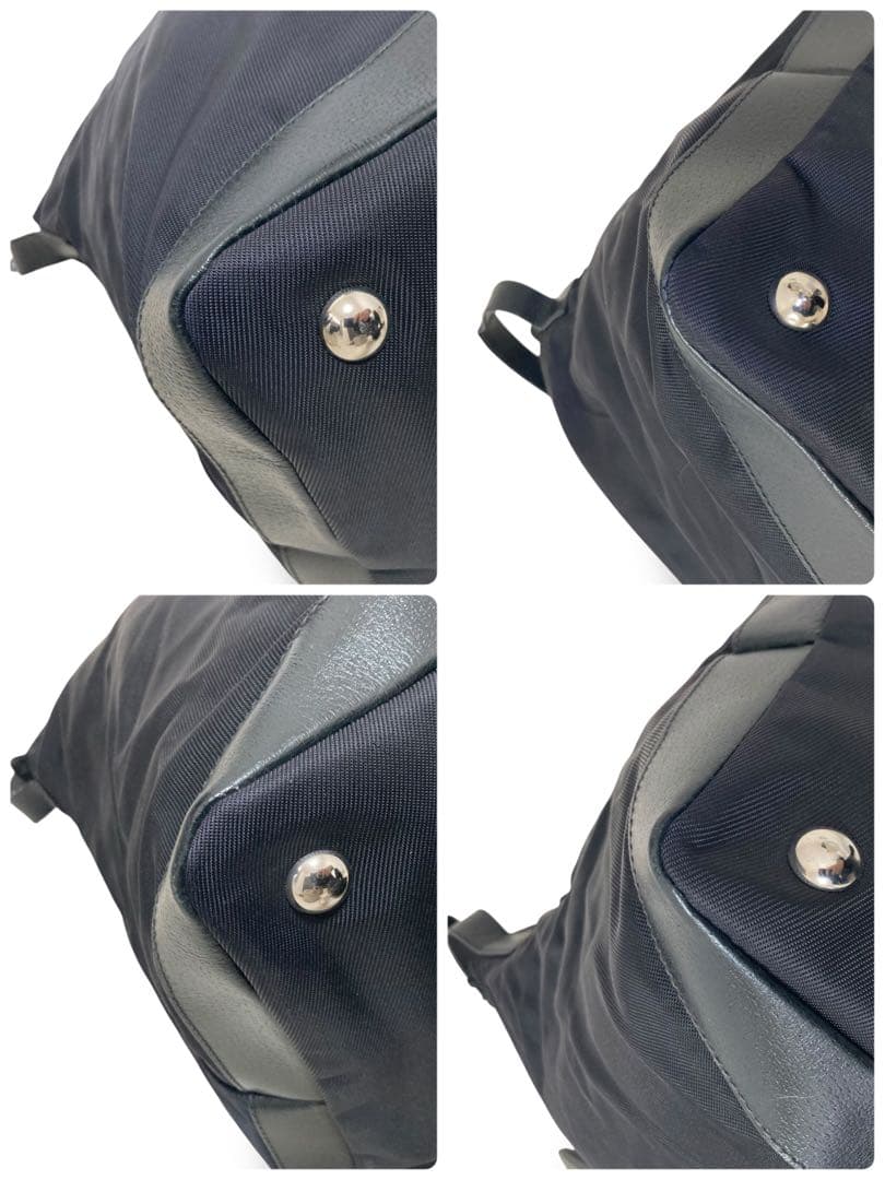 【ヴィンテージ】グッチ　ワンショルダー ボストンバッグ ナイロン　トラベル　黒