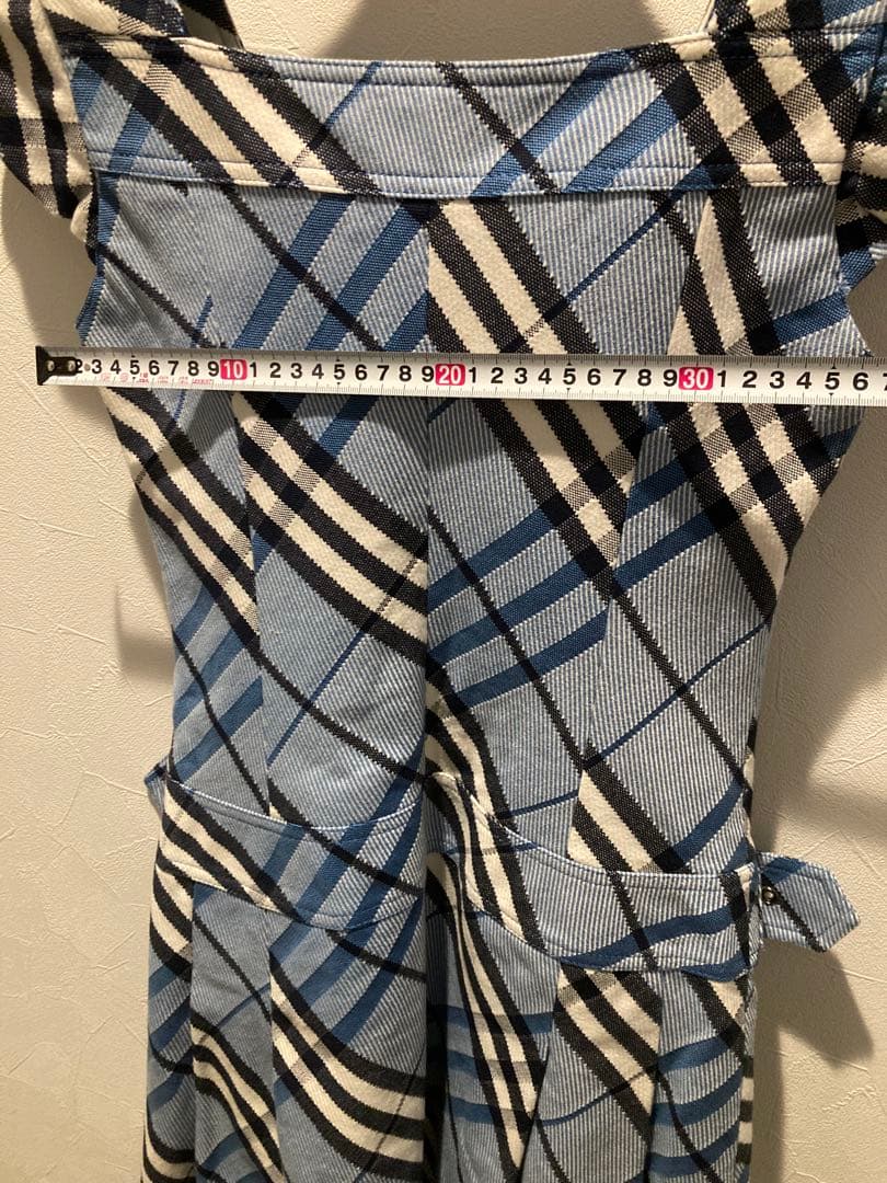 BURBERRY BLUE LABEL チェック柄ワンピース 36ブルーネイビー
