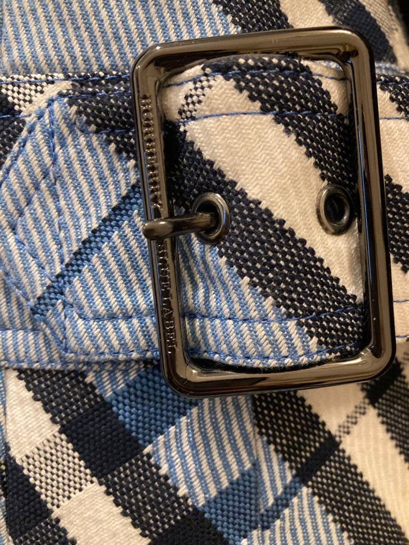 BURBERRY BLUE LABEL チェック柄ワンピース 36ブルーネイビー