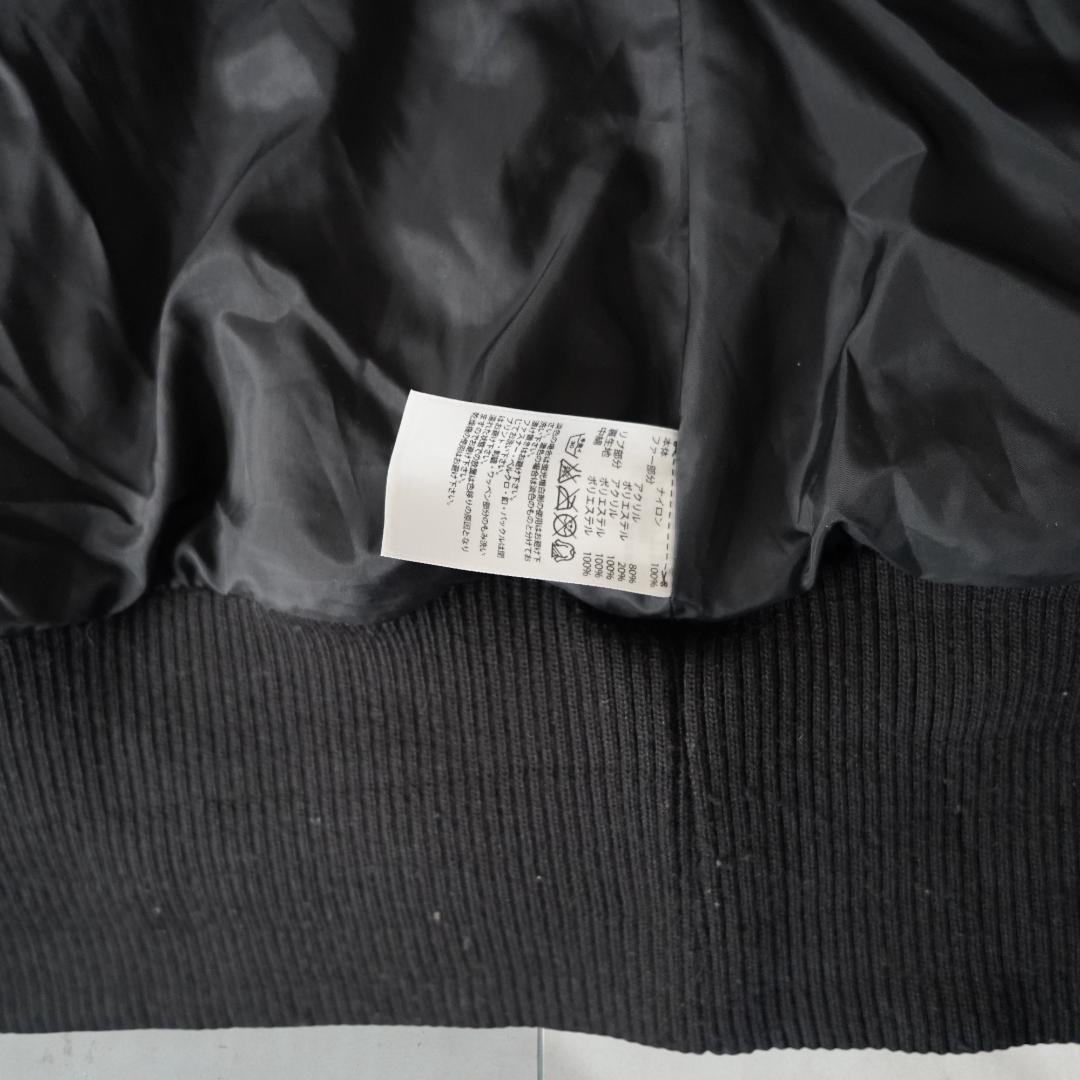 00's アディダス　adidas 中綿　ファー付き　ベスト　黒