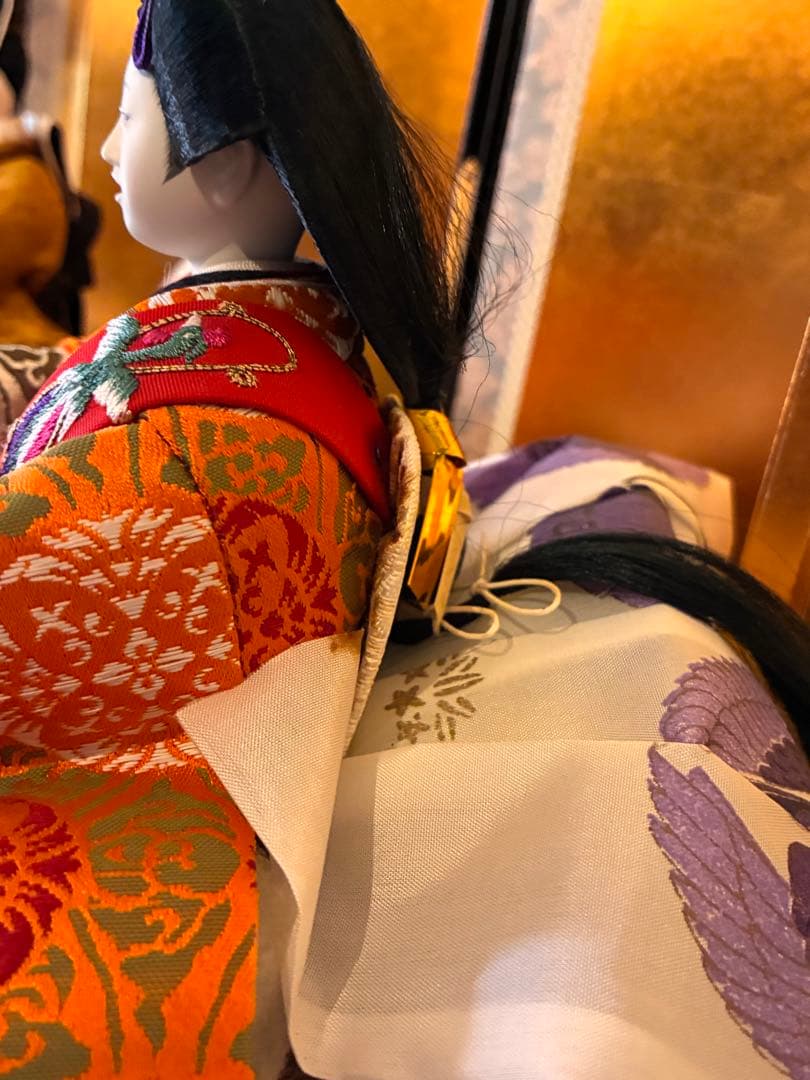 久月☆雛人形セット 男雛・女雛・ 金屏風・ぼんぼり　親王飾り　大人飾りにも◎