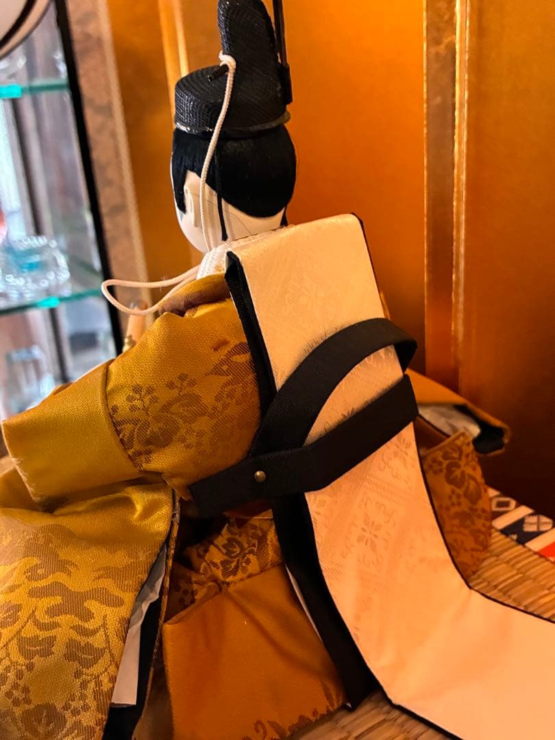 久月☆雛人形セット 男雛・女雛・ 金屏風・ぼんぼり　親王飾り　大人飾りにも◎