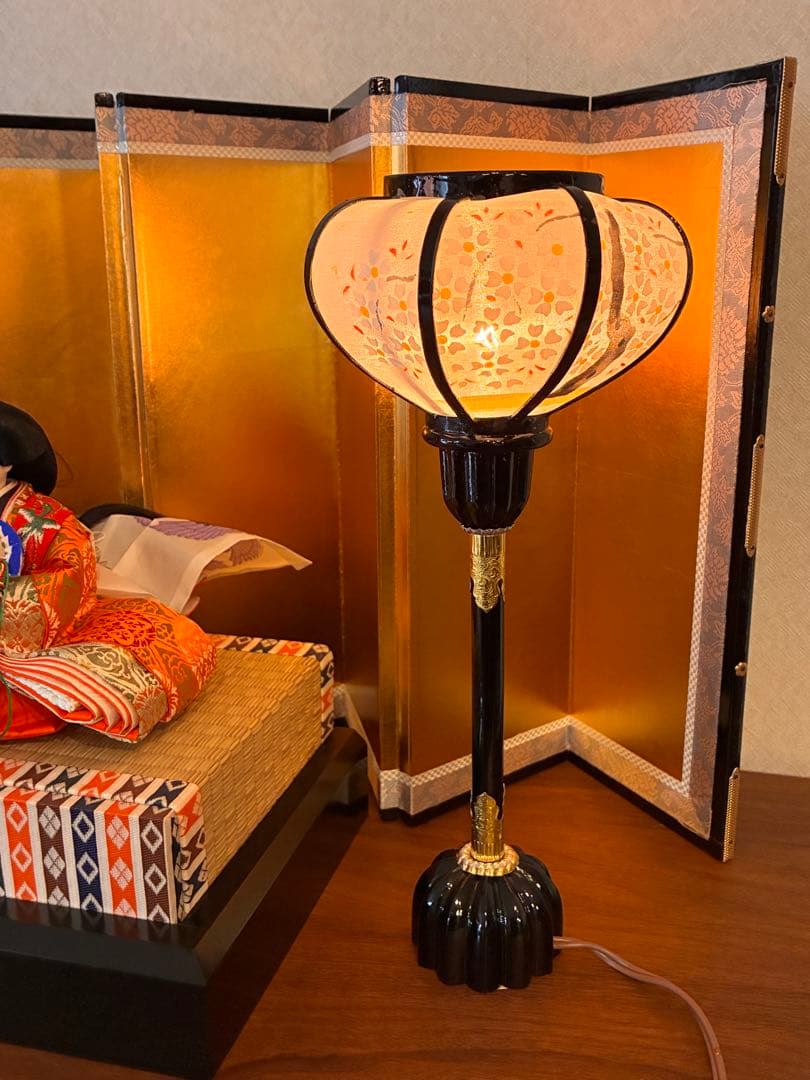 久月☆雛人形セット 男雛・女雛・ 金屏風・ぼんぼり　親王飾り　大人飾りにも◎