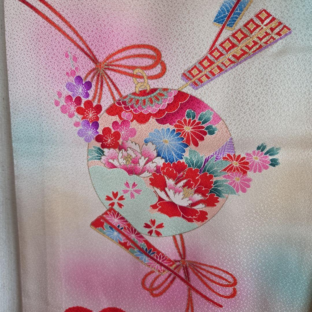 No9　正絹　女の子お祝い着物　産着長襦袢付き　七五三