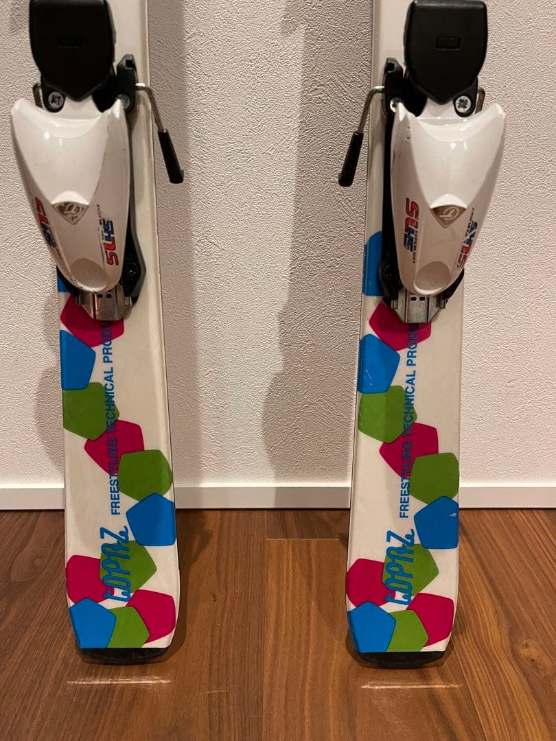 キッズ　スキー板118㎝　ビンディング　スキー靴　ストック　子供用　セット