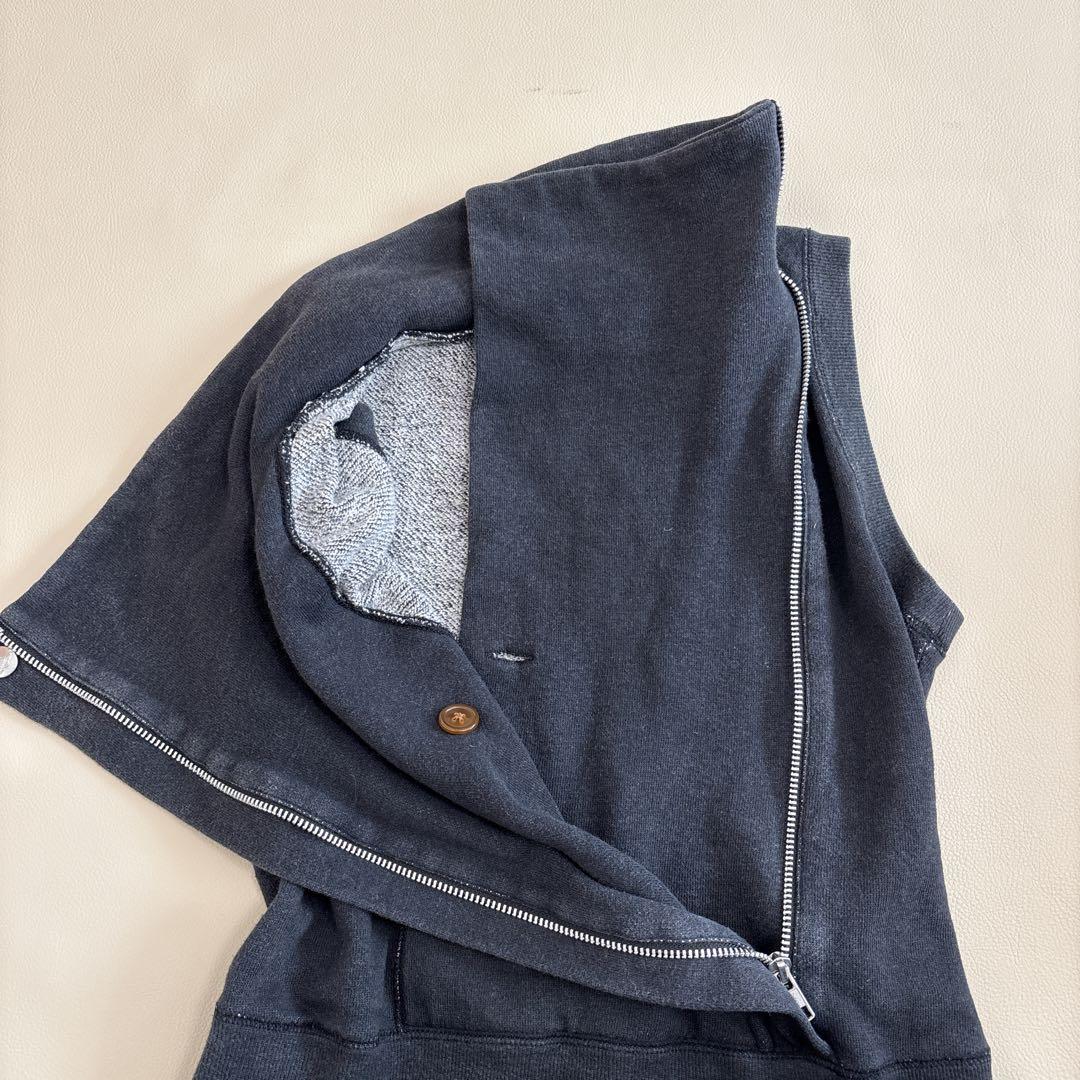 ヴィヴィアンウエストウッド ノースリーブ スウェット 変形ワンピース 黒 M