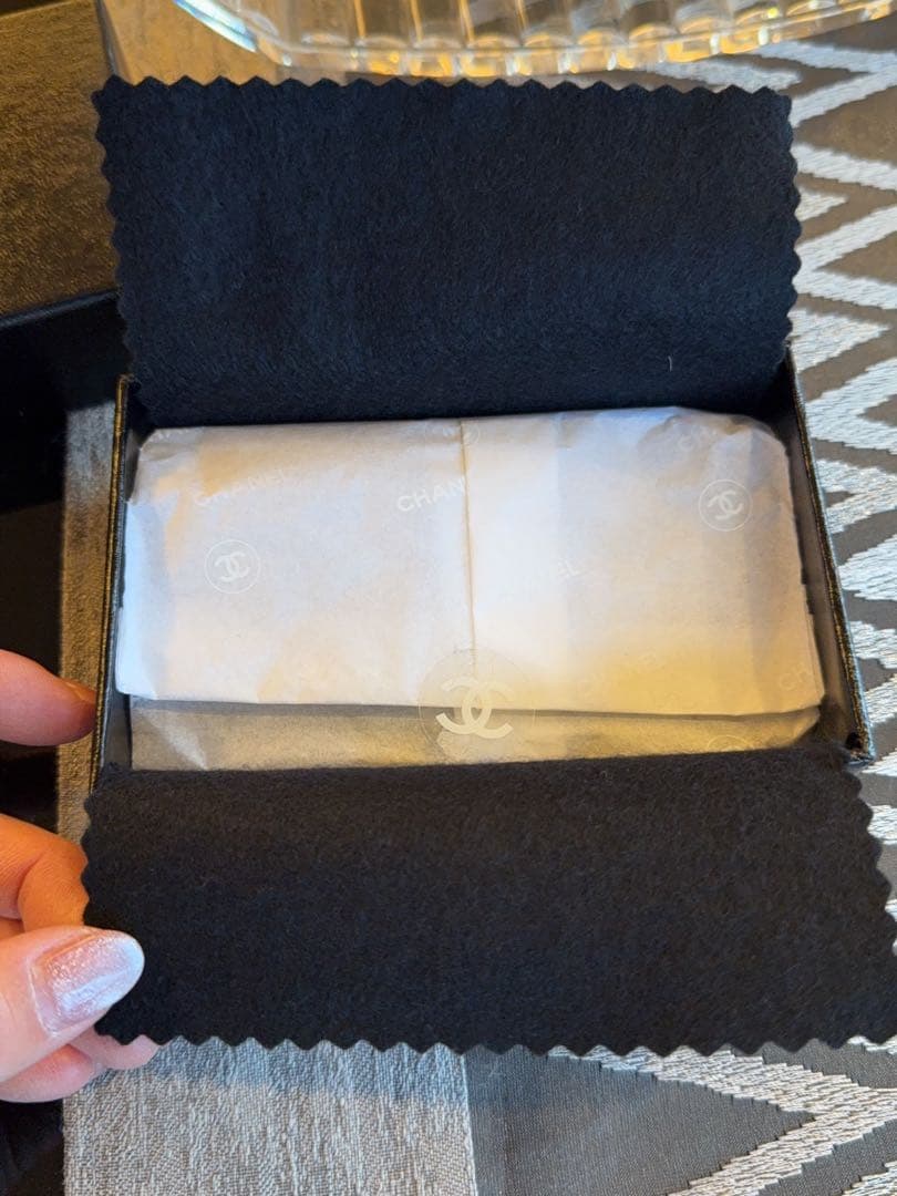 CHANEL シャネル キルティング ブラックレザーキーケース