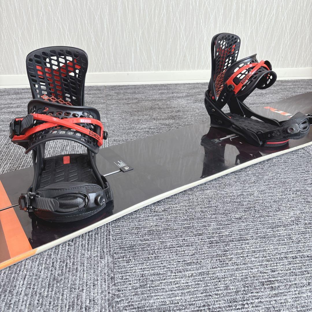 39最高峰❗️バートン/カスタム メンズスノーボードセット★154cm+ビン付