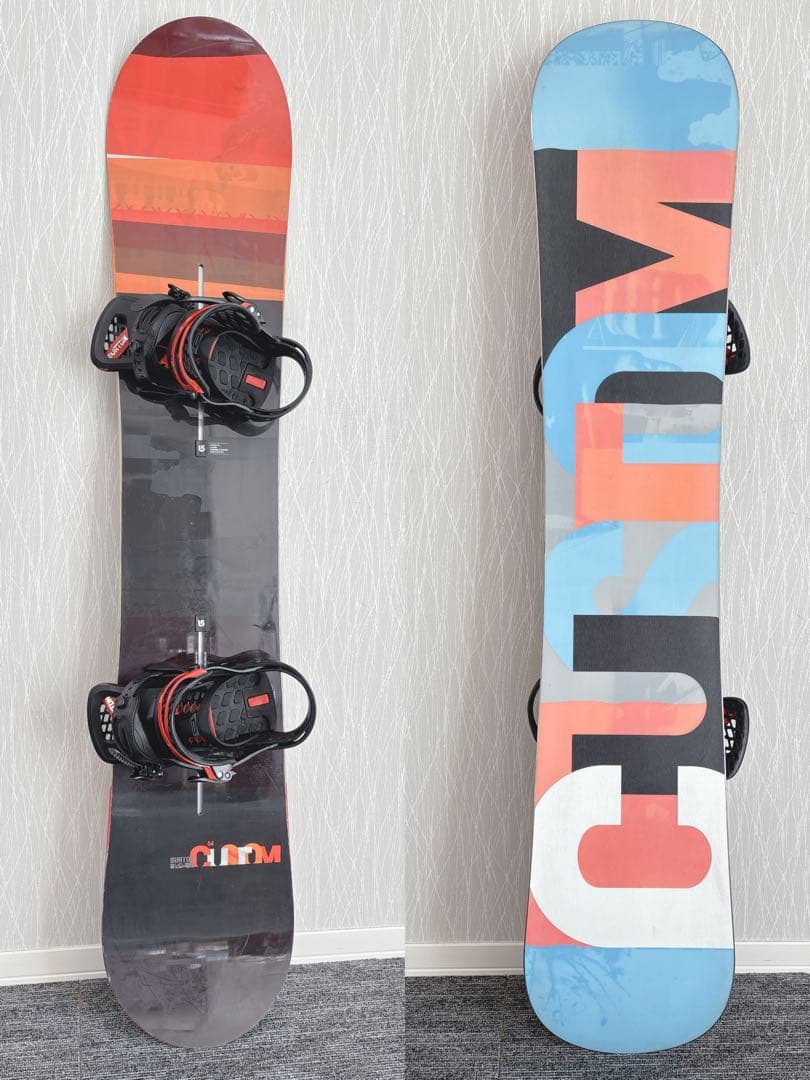 39最高峰❗️バートン/カスタム メンズスノーボードセット★154cm+ビン付