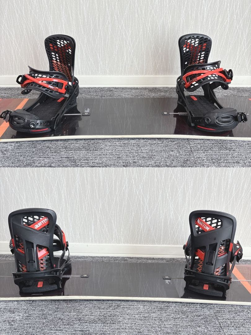 39最高峰❗️バートン/カスタム メンズスノーボードセット★154cm+ビン付